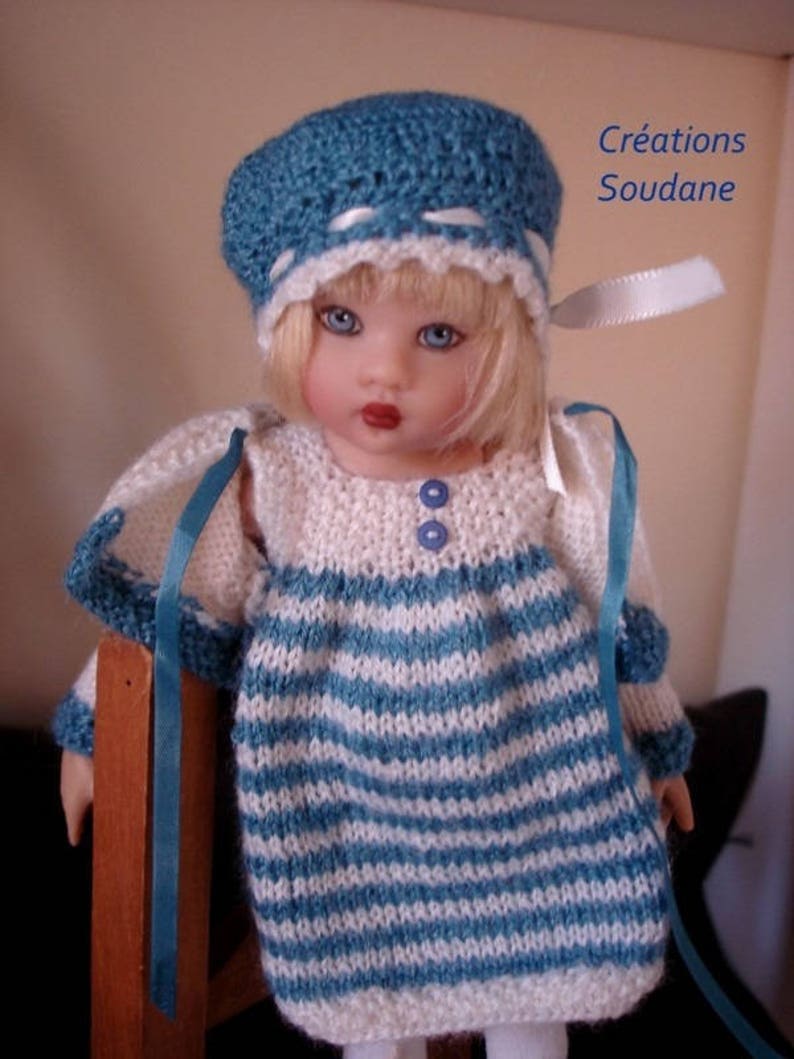 12. Only french Le ptit mousse knitting pattern pdf pour poupée de 20 cm, BJD ARTISTES KISH image 3