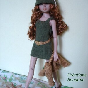1. English and French INSTANT DOWNLOAD Pdf knitting pattern dress and jacket only for 16 Ellowyne 16 and Tonner doll image 5