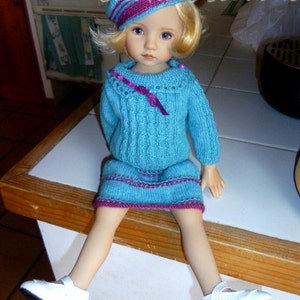 55. English and French INSTANT DOWNLOAD PDF knitting Pattern 13 dolls Little Darling image 4