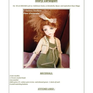 20. English and French INSTANT DOWNLOAD PDF knitting Pattern msd bjd Kaye Wiggs dolls 18 image 5