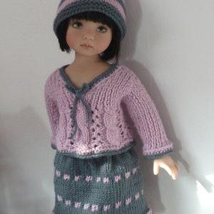 40. English and French INSTANT DOWNLOAD PDF knitting Pattern13 dolls Little Darling image 8