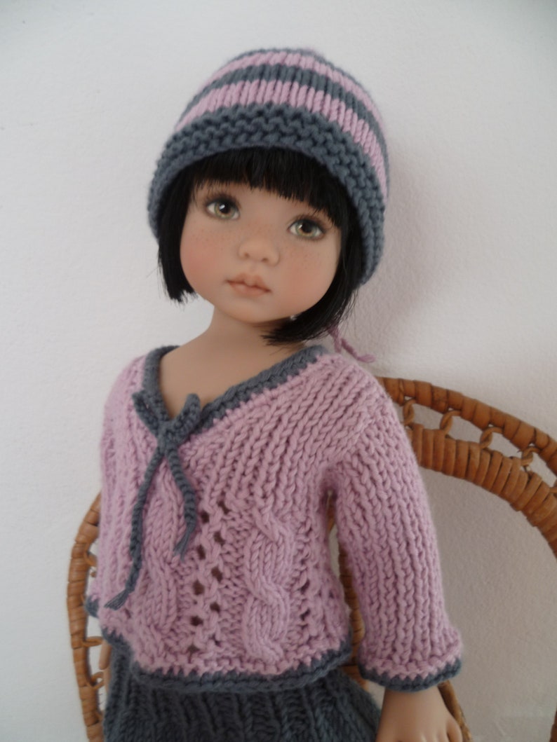 40. English and French INSTANT DOWNLOAD PDF knitting Pattern13 dolls Little Darling image 7