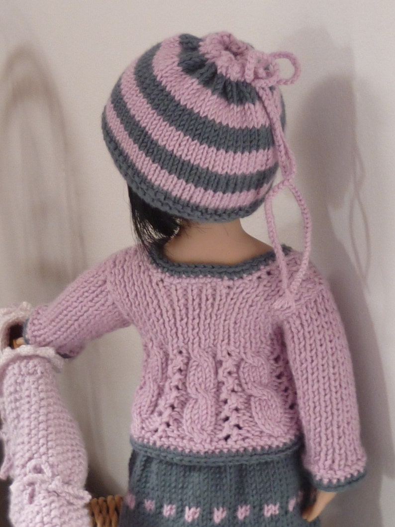 40. English and French INSTANT DOWNLOAD PDF knitting Pattern13 dolls Little Darling image 4