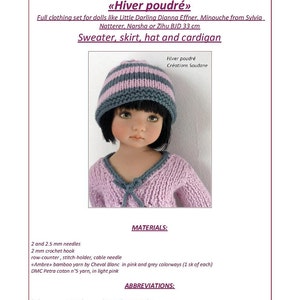 40. English and French INSTANT DOWNLOAD PDF knitting Pattern13 dolls Little Darling image 2