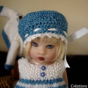 12. Only french Le ptit mousse knitting pattern pdf pour poupée de 20 cm, BJD ARTISTES KISH image 1