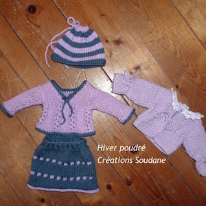 40. English and French INSTANT DOWNLOAD PDF knitting Pattern13 dolls Little Darling image 3