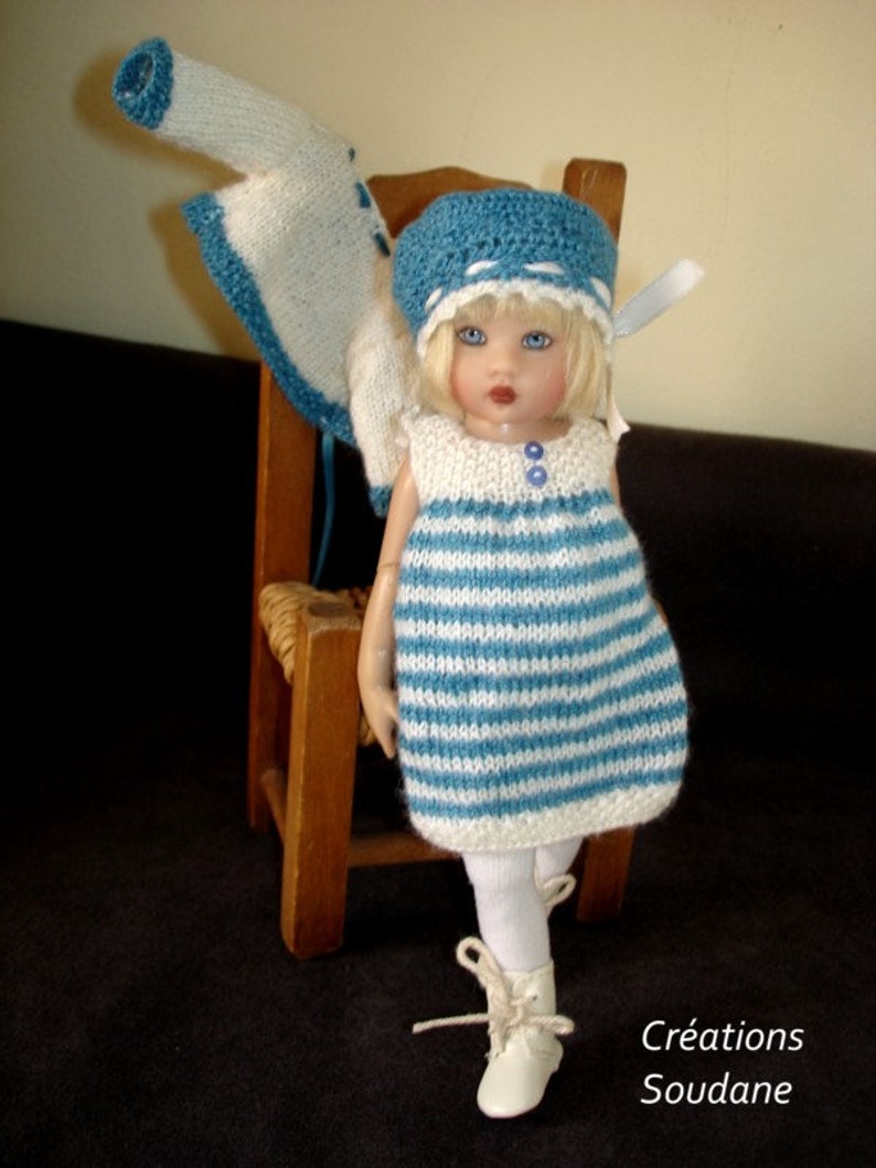 12. Only french Le ptit mousse knitting pattern pdf pour poupée de 20 cm, BJD ARTISTES KISH image 6