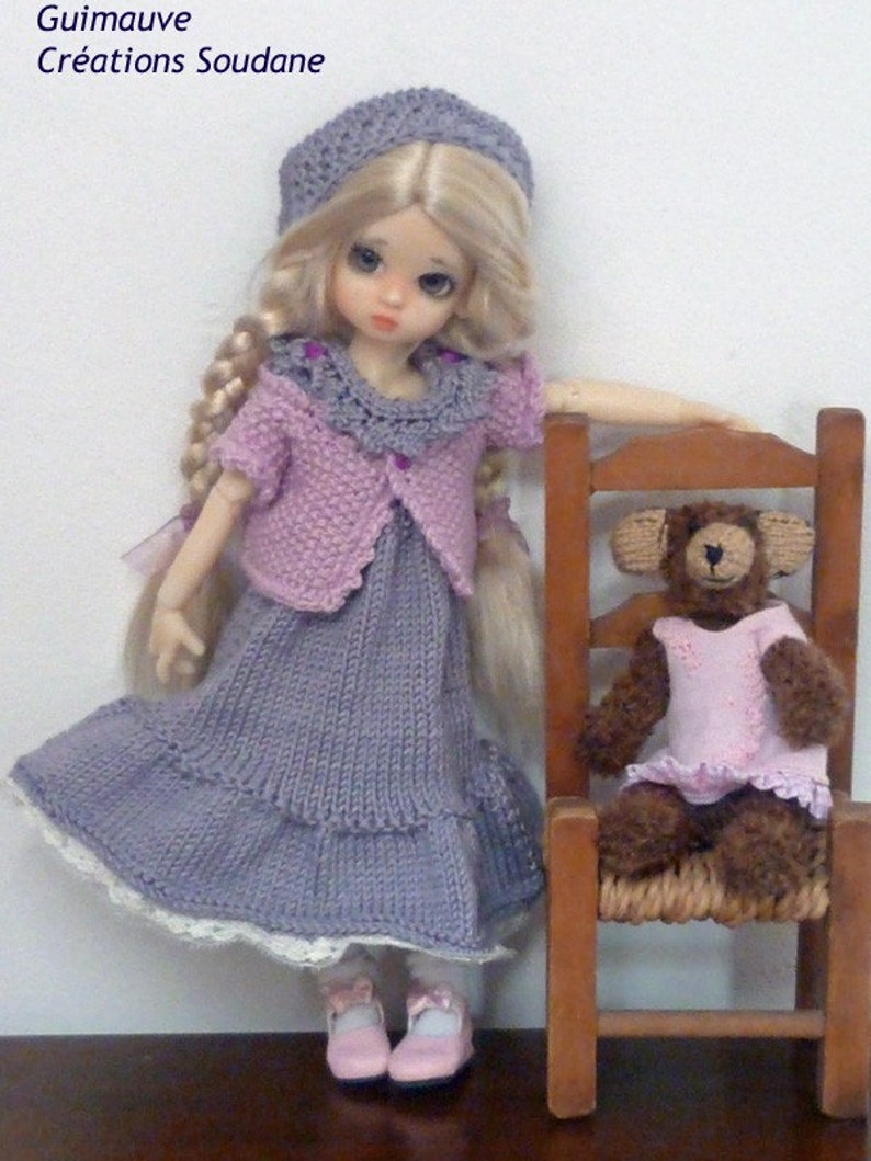 39. English and French INSTANT DOWNLOAD PDF knitting Pattern yosd bjd artist dolls 10 image 6