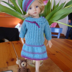 55. English and French INSTANT DOWNLOAD PDF knitting Pattern 13 dolls Little Darling image 7