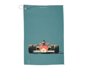 F1 Golf Towel, Racing Sports Towel, Formula One Accessories, Golfers Gift, Golf Course Towel, golf accessories, golf gift for him, car gift