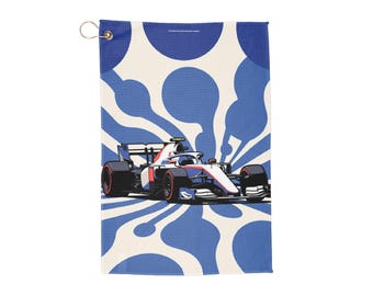 Toalla de golf de Fórmula 1, regalo de F1, toalla de golf para él, regalo para golfista, accesorios de golf para su bolsa, amante del golf, toalla de golf personalizada