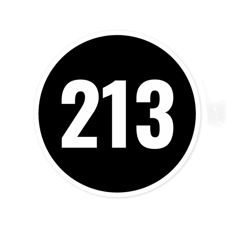 213 Sticker Area Code Vinyl Sticker - Etsy