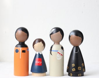 The Trailblazers II, Sustainably Made, Wooden Peg Dolls, Famous Women, Historical Women, Goose Grease