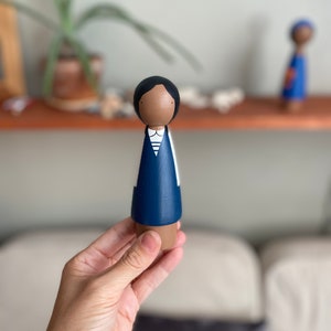 Ruby Bridges, Large Wooden Peg Doll, Famous Women, Educational Fair Trade Toy, Goose Grease