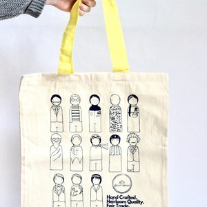 Doll Outline Printed Canvas Tote Bag, Tote Bag, Goose Grease image 2