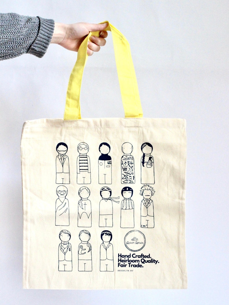 Doll Outline Printed Canvas Tote Bag, Tote Bag, Goose Grease image 2