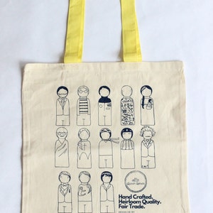 Doll Outline Printed Canvas Tote Bag, Tote Bag, Goose Grease image 1