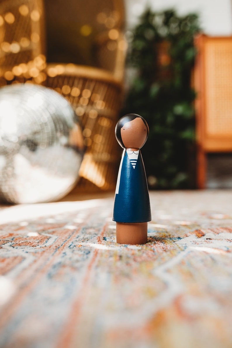 Ruby Bridges, Large Wooden Peg Doll, Famous Women, Educational Fair Trade Toy, Goose Grease image 2