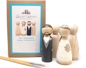 Kuchen Topper Hochzeitstorte Topper Holz Kuchen Topper Kit Extra paar Do-It-Yourself benutzerdefinierte Hochzeitstorte Topper Fair Trade Puppen Gans Fett