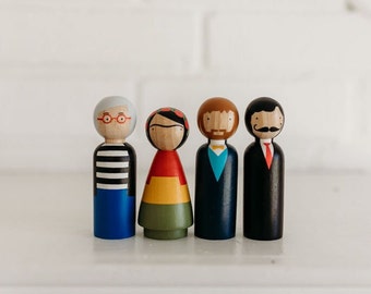 The Modern Artists, Wooden Peg Dolls, Famous Painters, Fair Trade Toys, Goose Grease