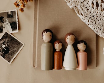 The Organic Family, Wooden Peg Dolls, Fair Trade Toys, Goose Grease