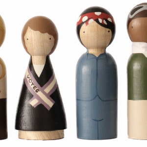 The Trailblazers, Wooden Peg Dolls, Historical Women, Educational, Fair Trade Toys, Goose Grease image 6