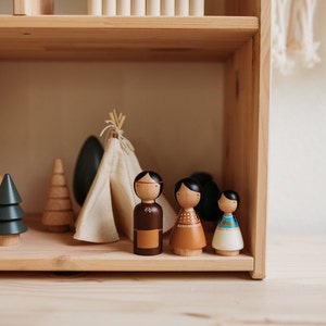 People of the Plains, Native American, Wooden Peg Dolls and Miniature Teepee, Historical, Fair Trade Toy, Goose Grease image 2