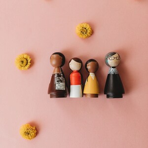 The Trailblazers III, Wooden Peg Dolls, Famous Women, Fair Trade Toys, Goose Grease image 4