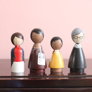 The Trailblazers III, Wooden Peg Dolls, Famous Women, Fair Trade Toys, Goose Grease image 6