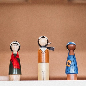 Rosie the Riveter, Large Wooden Peg Doll, Trailblazers, Famous Women, Educational Fair Trade Toy, Goose Grease image 5