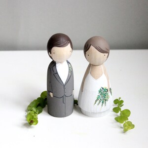 Custom Wooden Peg Doll, Cake Toppers, Destination Wedding, Fair Trade, Goose Grease image 3