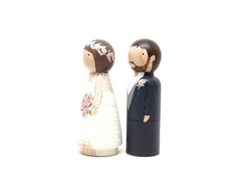 RUSH Custom Cake Topper, Wooden Peg Dolls, Fair Trade, Goose Grease image 3