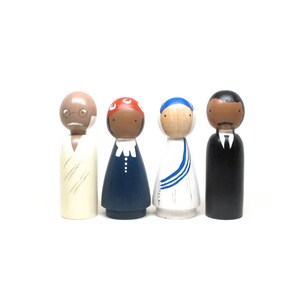 The Peace Makers, Wooden Peg Dolls, Sustainably Made, Historical Figures, Educational, Fair Trade Toys, Goose Grease image 6