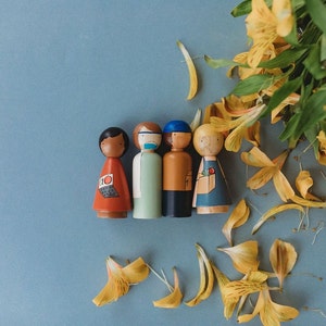 The Essential Workers, Wooden Peg Dolls, Fair Trade Toys, Goose Grease image 3