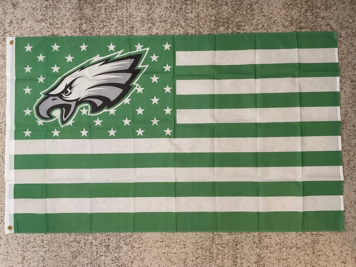Bandiera Americana Da Muro Bandiera Philadelphia Eagles NFL 3x5 Piedi - Striscione Ufficiale Per Tifosi, Giocatore Russell Wilson Bandiera Americana - Foto 4