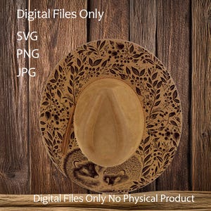 Hat Laser Burning Designs – Digital Download (SVG, PNG, JPG) for Wide Brim & Cowboy Hats, WD2047, Porcupines