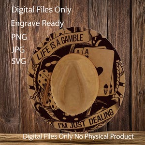 Hat Laser Burning Designs – Digital Download (SVG, PNG, JPG) for Wide Brim & Cowboy Hats, WD2188