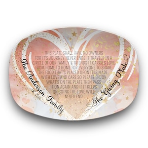 Personalised Heart The Giving Plate Platter, 10&quot;x14&quot; Platter
