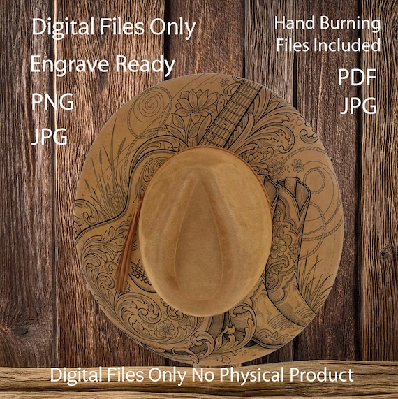 Hat Laser Burning Designs – Cowboy & Wide Brim Hats (digital  display picture 3