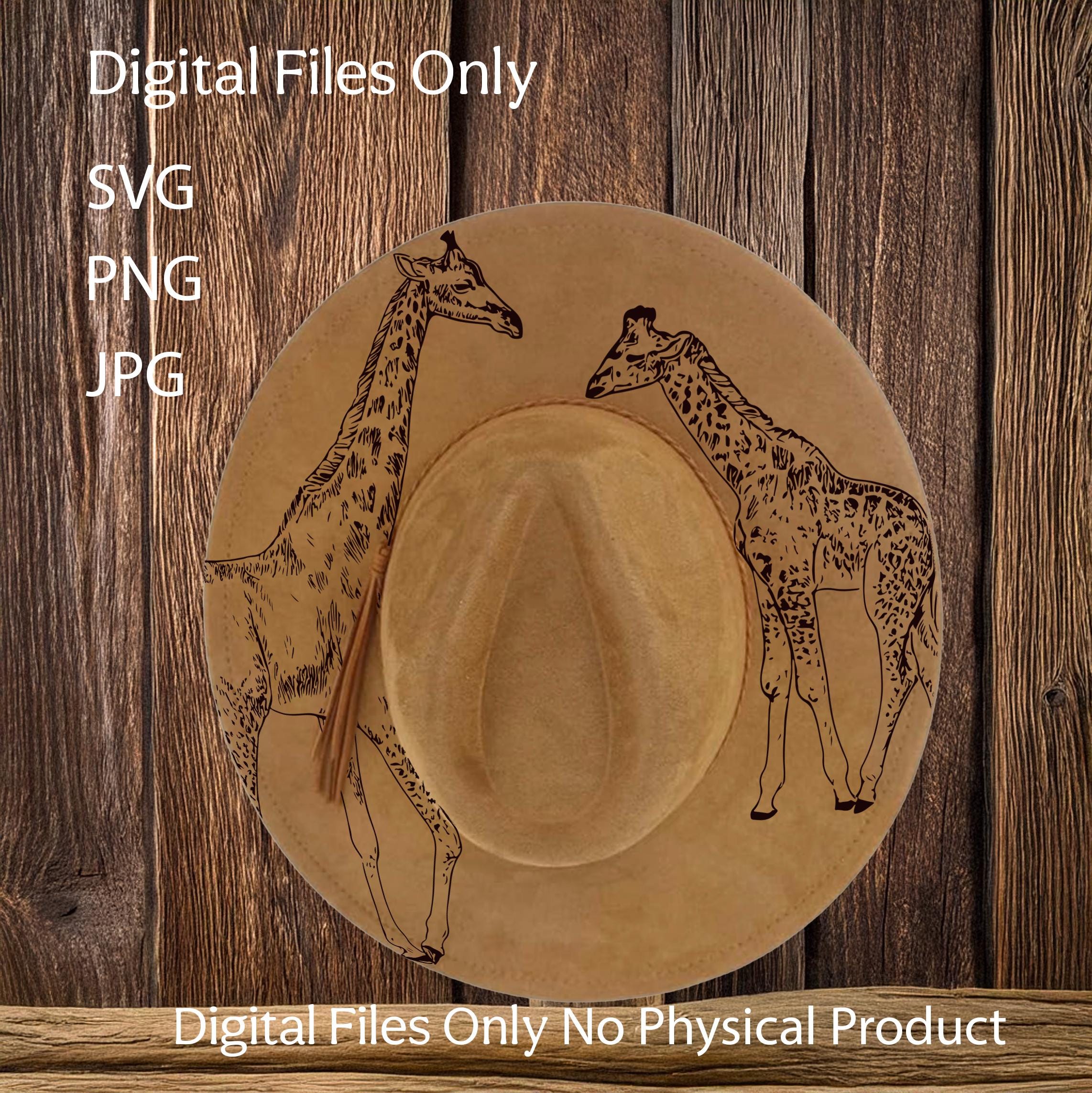ASHAKA Givens Giraffe ? Print Fedora Giraffe in Top Hat - Etsy main image 3