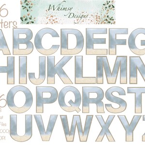 Under the sea Alpha set 1 | Individually saved letters | png | hand drawn | sublimation | digital download