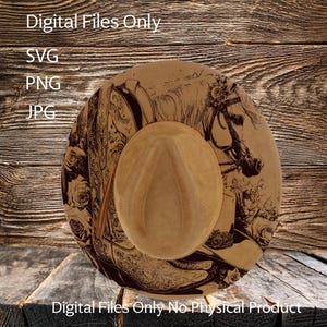 Hut Laser Burning Designs - Digitaler Download (SVG, PNG, JPG) für breite Krempe & Cowboyhut, RD2079, Country Loves