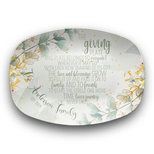 Personalised The Giving Plate Platter, 10&quot;x14&quot; Platter