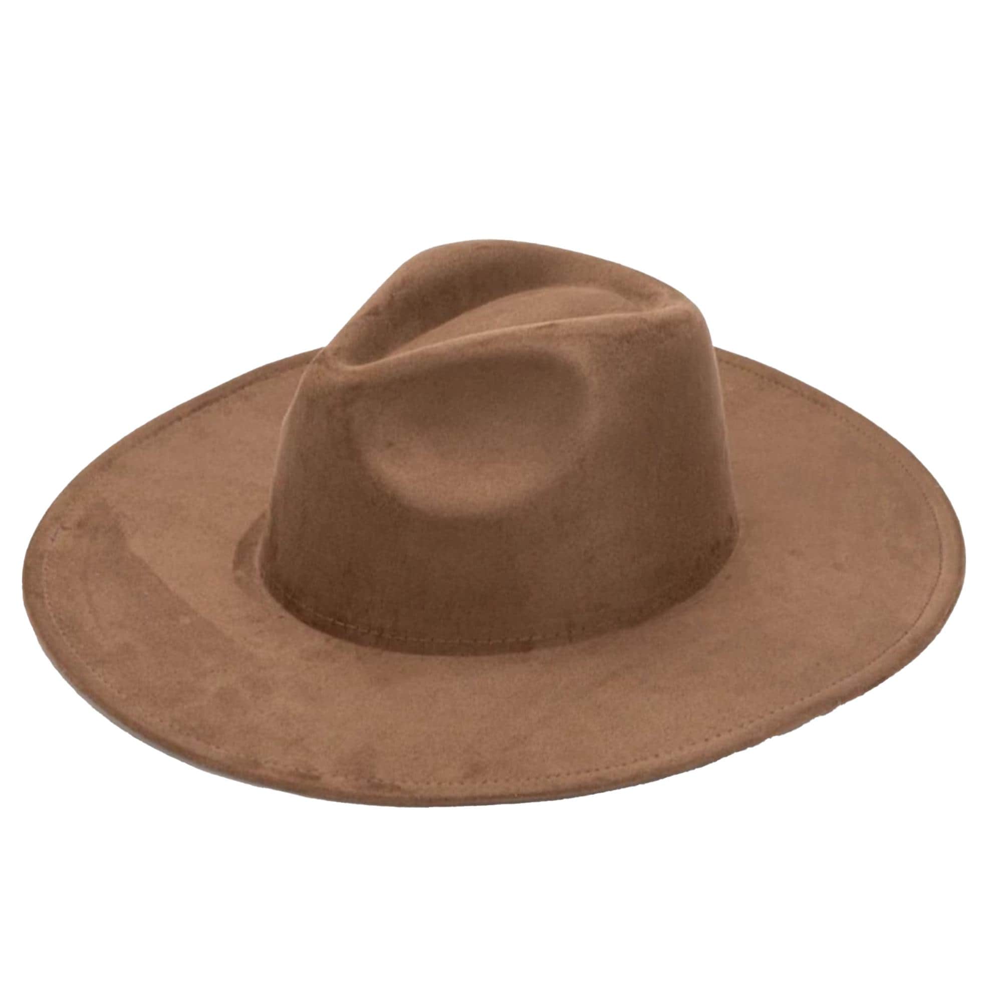 Wide Brim Cowboy Hat, One Size, Suede, Adjustable Brown Suede Cowboy Hat. Wide Brim Western Hat. Rodeo Ranch  main image 4