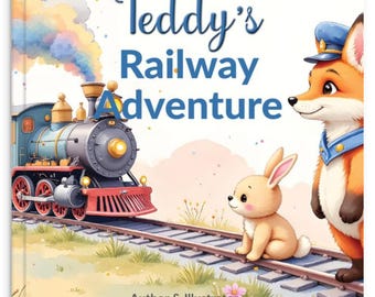 Libro de tapa dura personalizado para la hora de dormir de los niños: La aventura ferroviaria de Teddy: Historia del tren en Dreamland para niños y niñas de 3 a 6 años