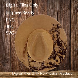 Hat Laser Burning Designs – Digital Download (SVG, PNG, JPG) for Wide Brim & Cowboy Hats, WD3026, Barrel Racing