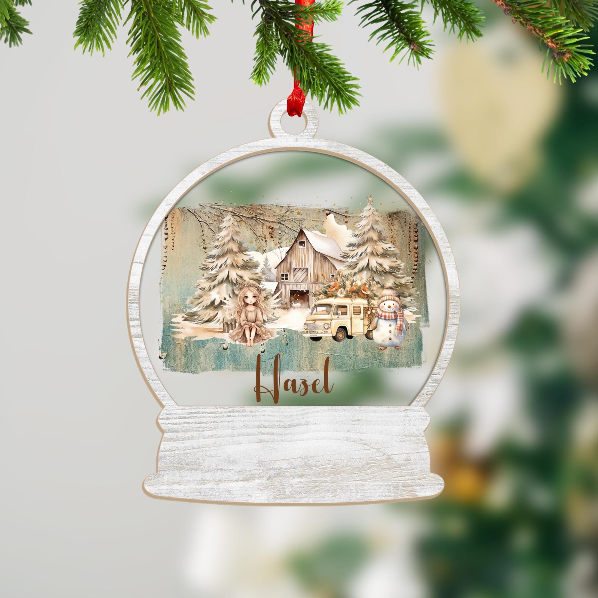 木とアクリルのオーナメント ボヘミアン カントリー クリスマス - Etsy