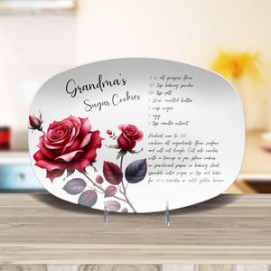 Handwritten Recipe Plate/Platter, Family Recipe Heirloom
