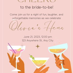 Hens Party Invitation Hens Night Invitation Bachelorette Party Hens Party Invitation Hens Night Invitation Bachelorette Party