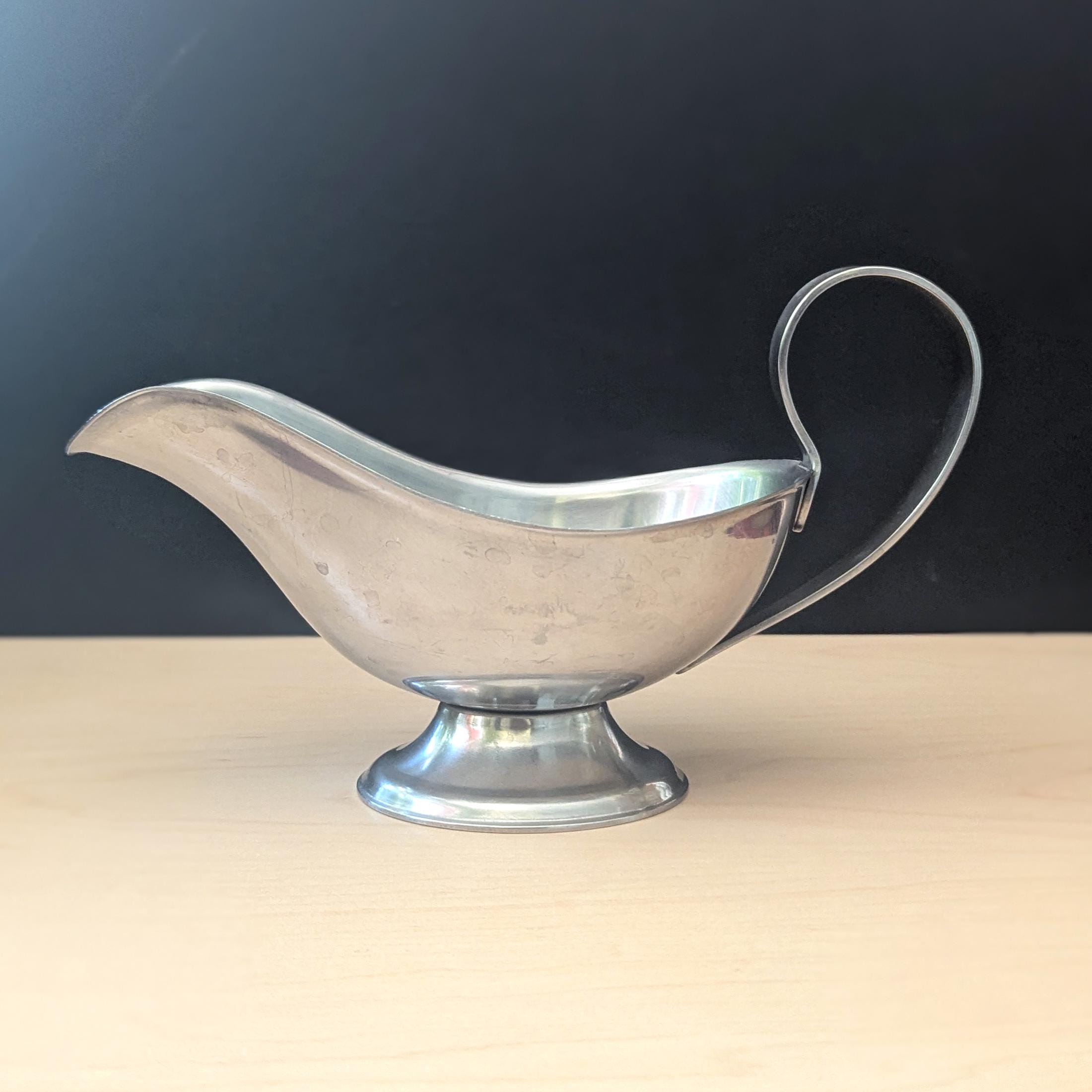 Vintage Gense Sweden Gravy Boat, Stainless Steel 18-8, Mid Century
